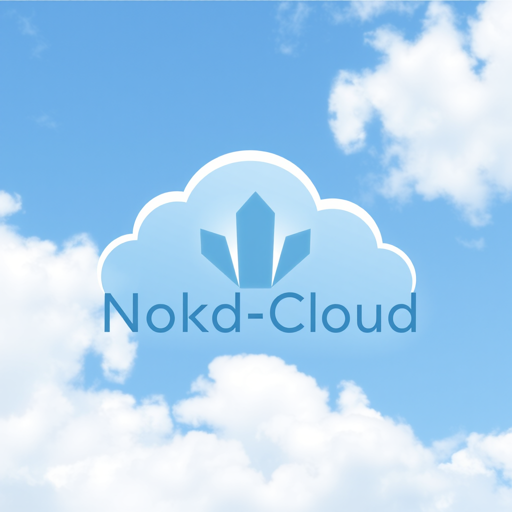 Nokd-Cloud logo - modern cloud-based online library platform with geometric design elements